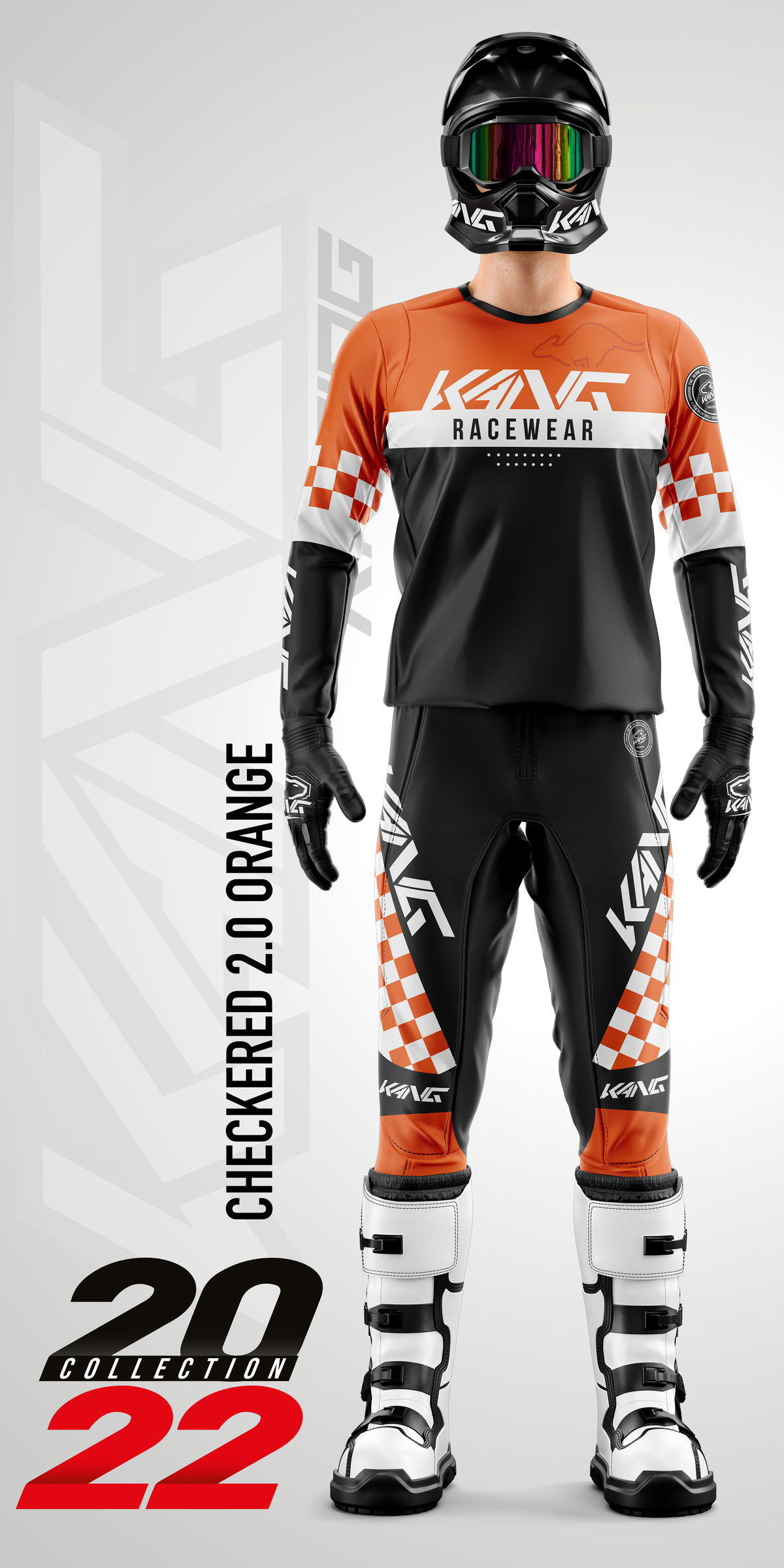 CHECKERED ORANGE BLACK 2022