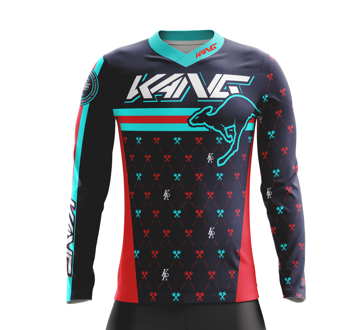 JERSEY KANG MONOGRAM BLUE/RED