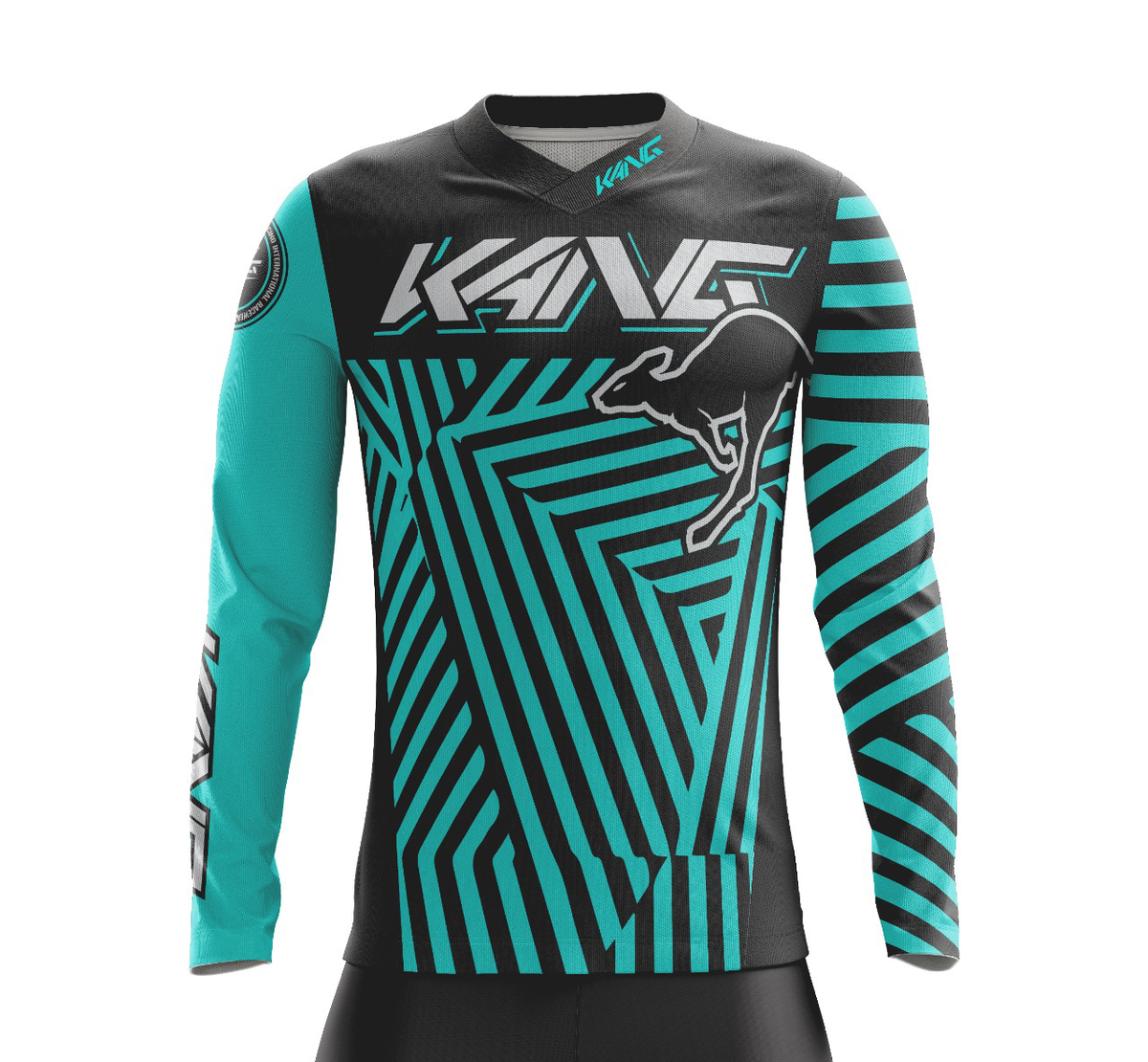JERSEY KANG DAZZLE CAMO AQUA/BLACK