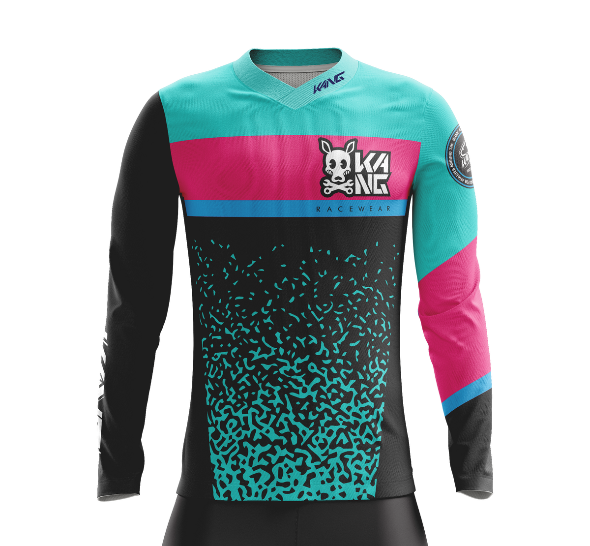 JERSEY KANG SKULL AQUA/PINK