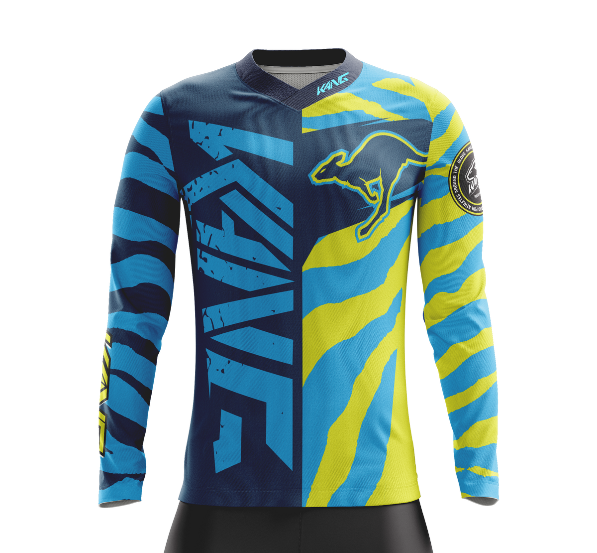 JERSEY KANG ZIBRA BLUE/YELLOW