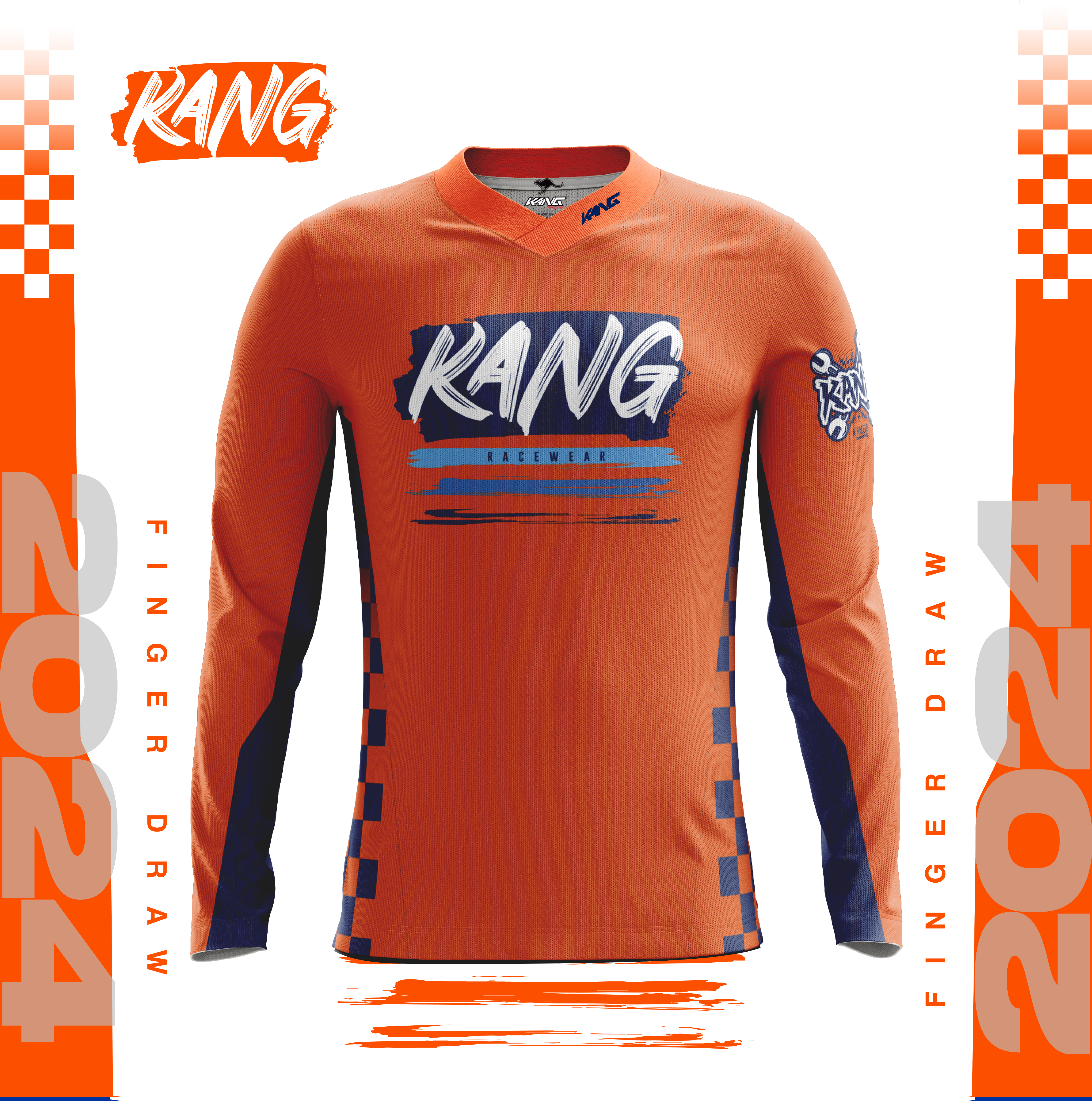 FINGER DRAW ORANGE  2024