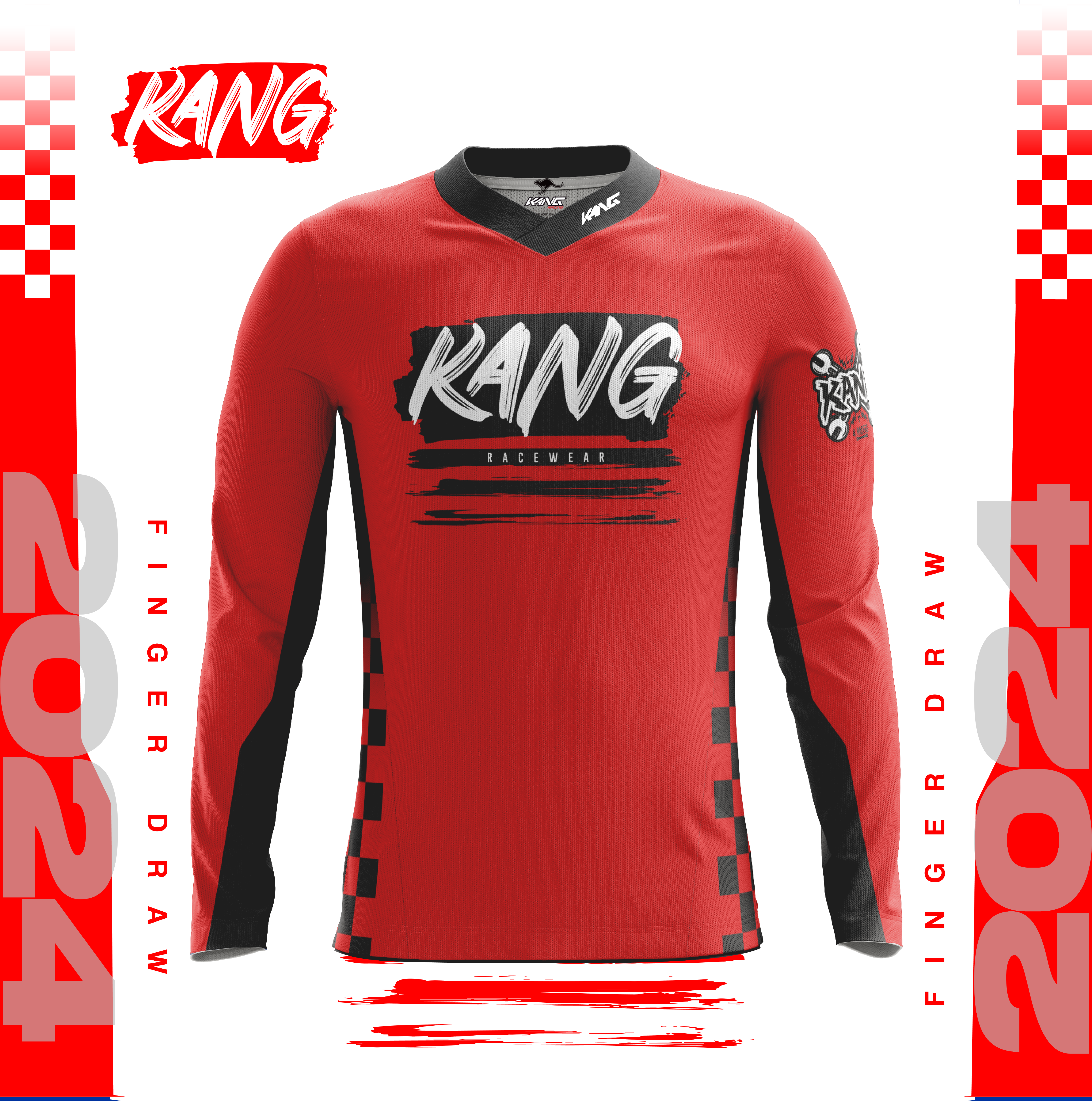 FINGER DRAW RED 2024