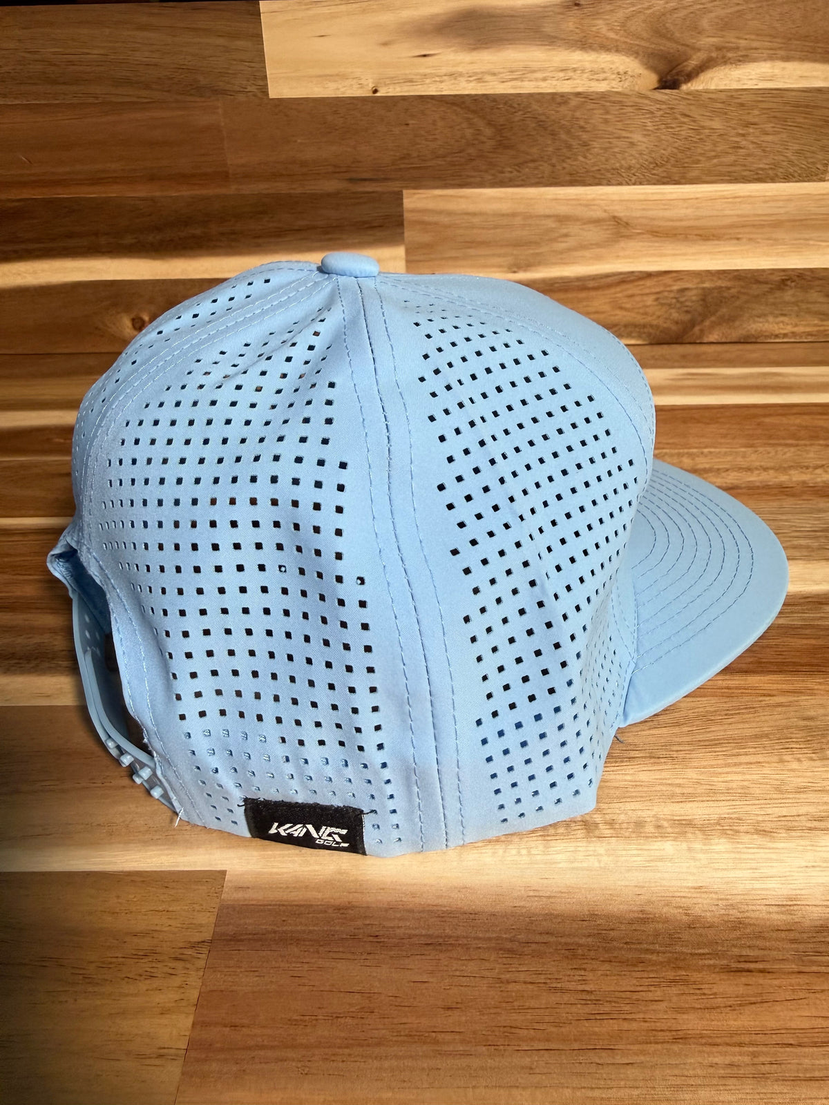 Kang Bike Hat Baby Blue Logo Horizontal plata