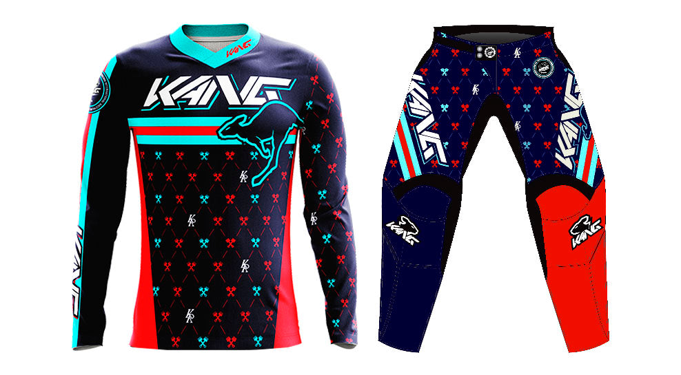 YOUTH KANG Monogram Blue/Red KIT