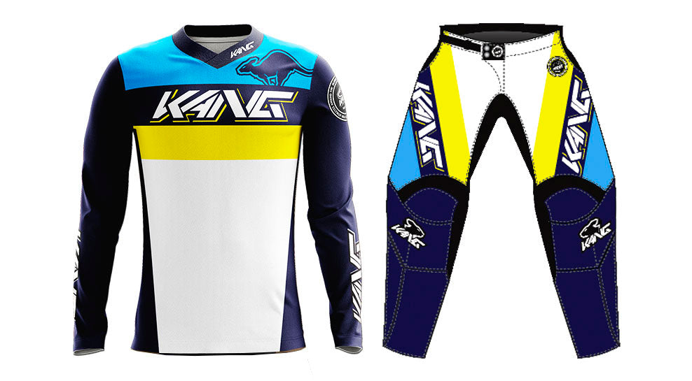 YOUTH KANG TEAM BLUE/YELLOW KIT