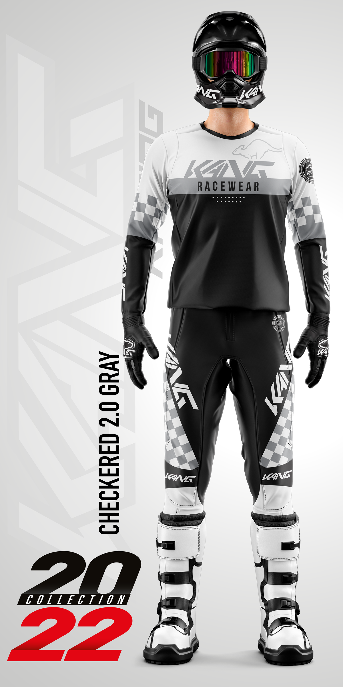 KANG CHECKERD BLACK GRAY 2022