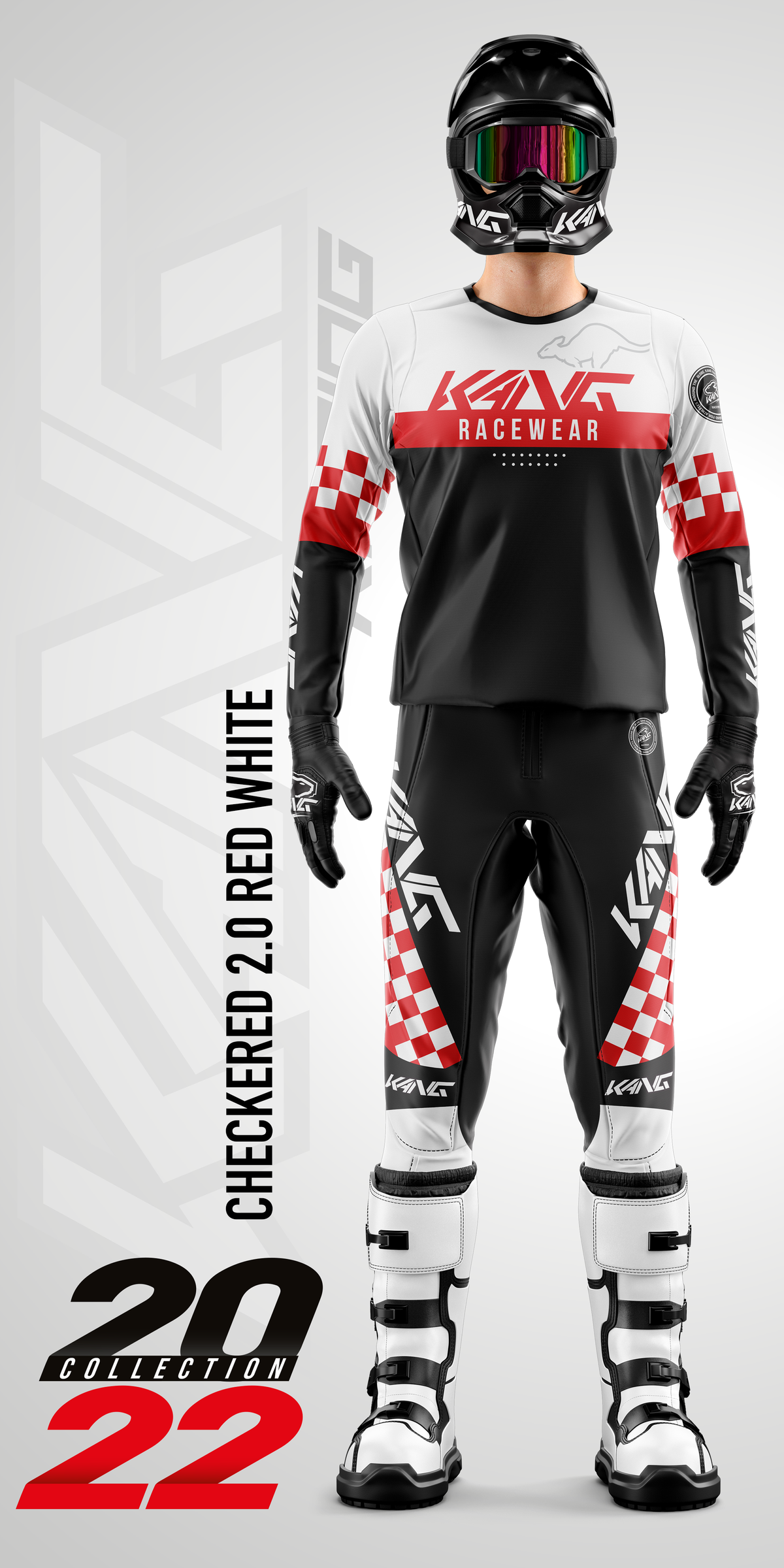 CHECKERED RED WHITE 2022