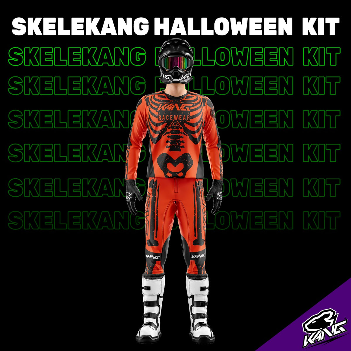 KANG SKELEKANG HALLOWEEN FLO ORANGE KIT