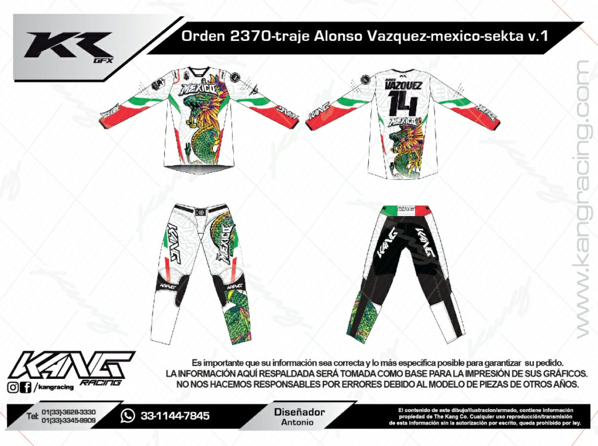 KANG TEAM MEXICO 2021 SIEMPRE FIRMES- SEKTA GRAFF COLLAB WHITE KIT