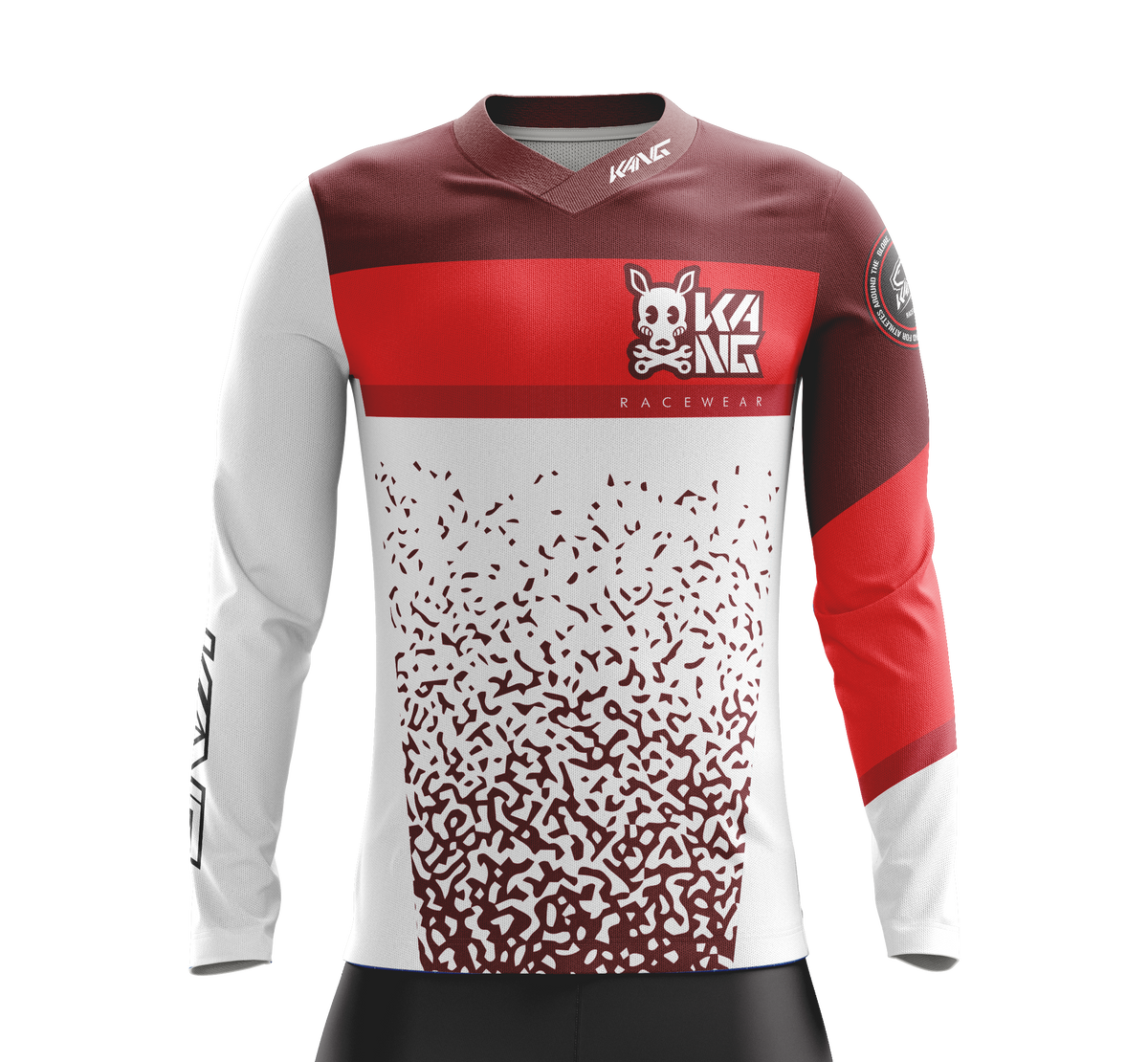 JERSEY KANG SKULL MARRON/RED