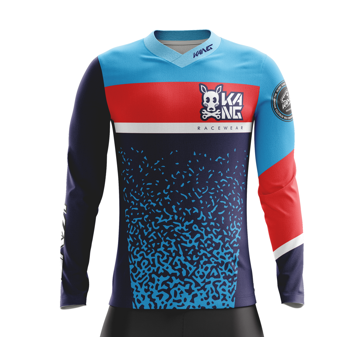 JERSEY KANG SKULL BLUE/RED