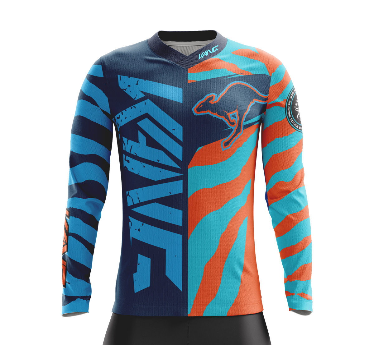 JERSEY KANG ZIBRA BLUE/ORANGE